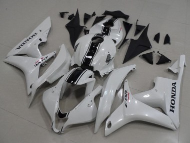 Best 2007-2008 Honda CBR600RR Motorcycle Fairing Kits - White Glossy Black