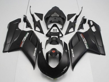 Best 2007-2014 Ducati 848 Motorcycle Fairings - Matte Black Corse