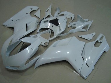 Best 2007-2014 Ducati 848 1098 1198 Motorcycle Fairings - Glossy White