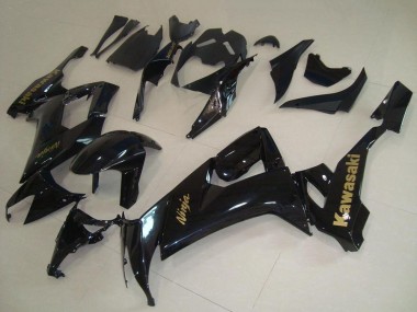 Best 2008-2010 Kawasaki ZX10R Motorcycle Fairings - Glossy Black Gold Decal