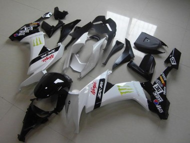 Best 2008-2010 Kawasaki ZX10R Motorcycle Fairings - White Glossy Black Red Green Monster