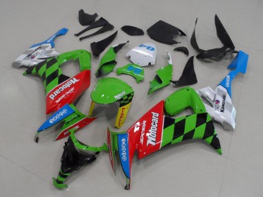 Best 2008-2010 Kawasaki ZX10R Motorcycle Fairings - Green Red Blue Black Motocard