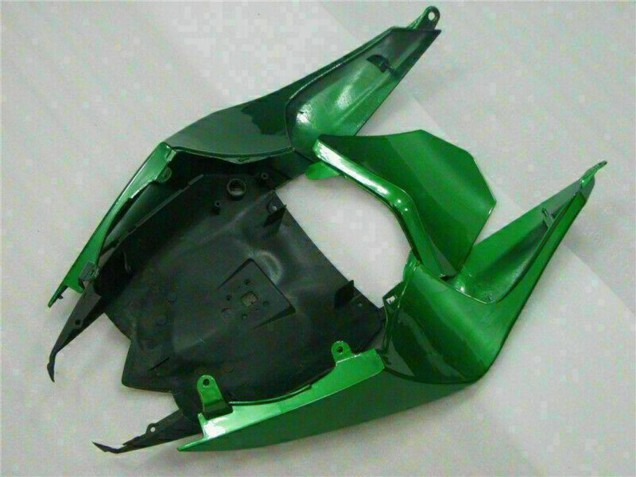 2008-2010 Kawasaki ZX10R Motorcycle Fairings - Glossy Black Green Flame