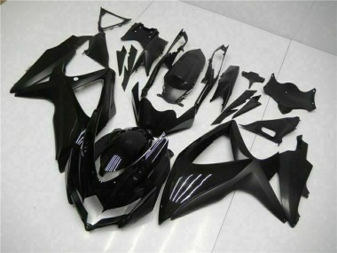 Best 2008-2010 Suzuki GSXR 600/750 Motorcycle Fairings - Glossy Black Matte Black