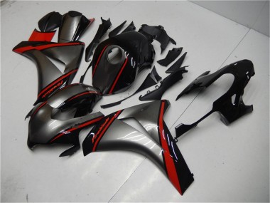 Best 2008-2011 Honda CBR1000RR Motorcycle Fairing - Grey Red Glossy Black