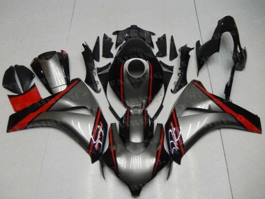 Best 2008-2011 Honda CBR1000RR Motorcycle Fairing - Grey Red Glossy Black