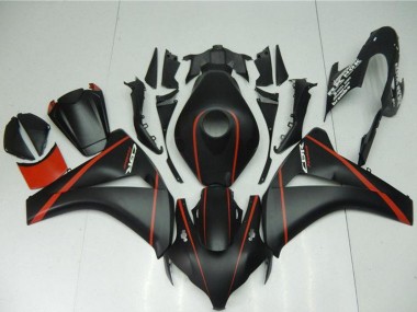 Best 2008-2011 Honda CBR1000RR Motorcycle Fairings - Matte Black Red