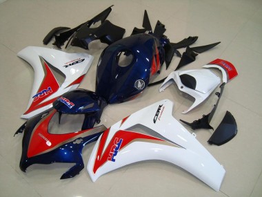Best 2008-2011 Honda CBR1000RR Motorcycle Fairings - White Red Blue HRC