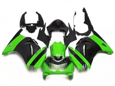 Best 2008-2012 Kawasaki EX250 Motorcycle Fairing - Green Black