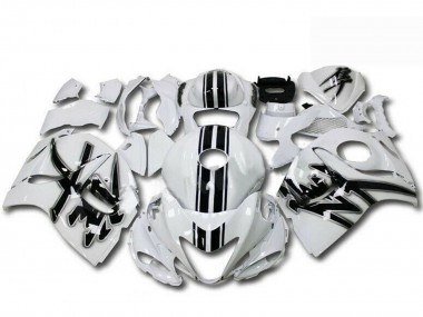 Best 2008-2020 Suzuki GSXR 1300 Hayabusa Motorcycle Fairings - Pearl White Black