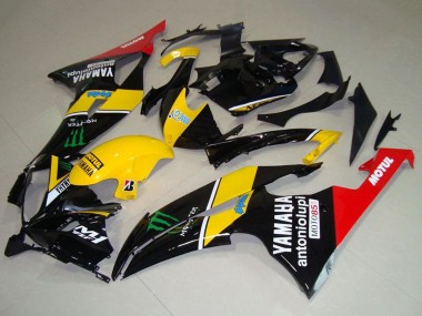 Best 2008-2016 Yamaha YZF R6 Motorcycle Fairings - Yellow Red Glossy Black Green Monster Motul