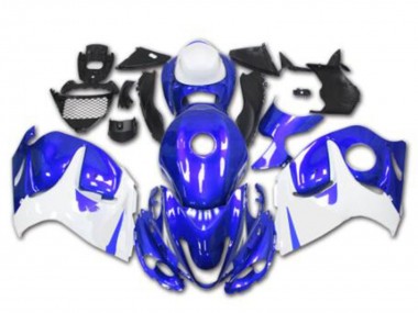 Best 2008-2020 Suzuki GSXR 1300 Hayabusa Motorcycle Fairings - Blue White