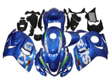 Best 2008-2020 Suzuki GSXR 1300 Hayabusa Motorcycle Fairings - Blue White Green