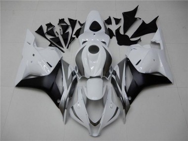 Best 2009-2012 Honda CBR600RR Motorcycle Fairing - White Grey Matte Black