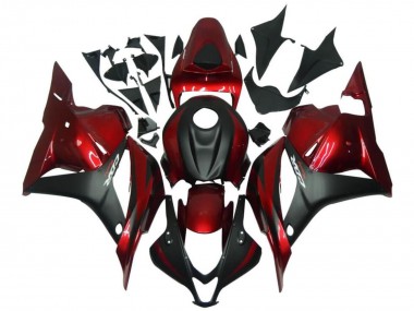 Best 2009-2012 Honda CBR600RR Motorcycle Fairings - Red Matte Black