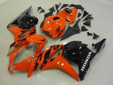 Best 2009-2012 Honda CBR600RR Motorcycle Fairing - Orange Glossy Black