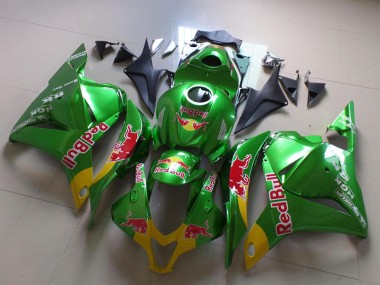 Best 2009-2012 Honda CBR600RR Motorcycle Fairings - Green Yellow Red Bull