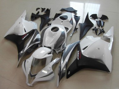 Best 2009-2012 Honda CBR600RR Motorcycle Fairings - White Grey Matte Black