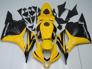 Best 2009-2012 Honda CBR600RR Motorcycle Fairings - Yellow Matte Black