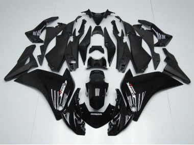 Best 2011-2015 Honda CBR250RR Motorcycle Fairings - Glossy Black Matte Black