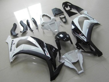 Best 2011-2015 Kawasaki ZX10R Motorcycle Fairing - White Glossy Black