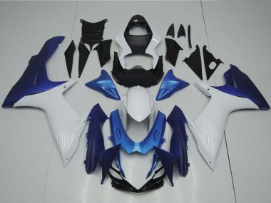 Best 2011-2024 Suzuki GSXR 600/750 Motorcycle Fairings - White Light Blue