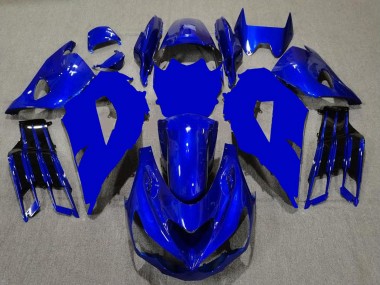 Best 2012-2024 Kawasaki ZX14R ZZR1400 Motorcycle Fairings - Blue Black