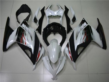 Best 2013-2024 Kawasaki Ninja 300 EX300R Motorcycle Fairing - White Red Black
