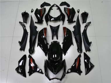 Best 2013-2018 Kawasaki Z800 Motorcycle Fairings - Glossy Black Red Silver