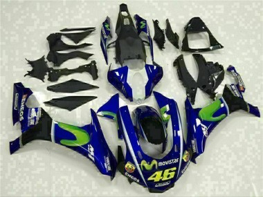 Best 2015-2019 Yamaha YZF R1 Motorcycle Fairings - Blue Silver Black Green MoviStar