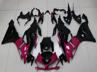 Best 2019-2022 Kawasaki ZX6R Motorcycle Fairings - Purple Glossy Black