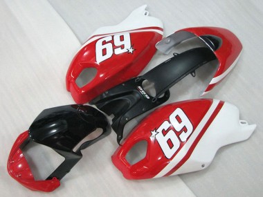 Best 2008-2012 Ducati Monster 696 Motorcycle Fairings - White Red Glossy Black 69