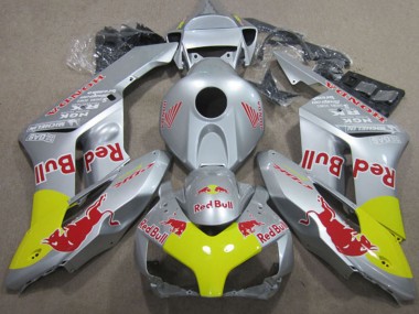 Best 2004-2005 Honda CBR1000RR Motorcycle Fairings - Silver Yellow Red Bull