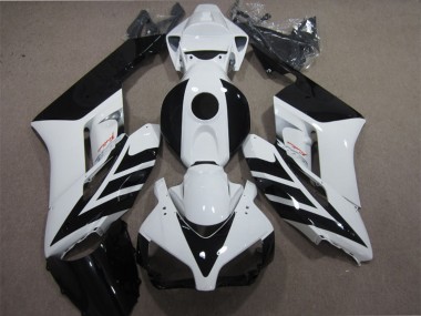 Best 2004-2005 Honda CBR1000RR Motorcycle Fairing - White Glossy Black Stripe