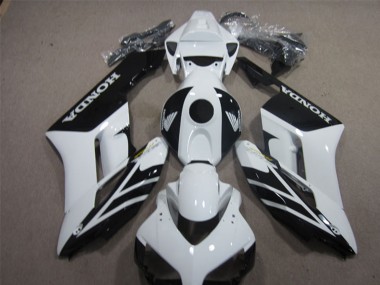 Best 2004-2005 Honda CBR1000RR Motorcycle Fairings - White Glossy Black Stripe