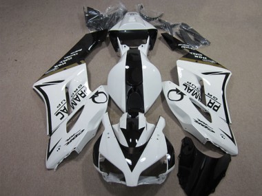 Best 2004-2005 Honda CBR1000RR Motorcycle Fairings - White Glossy Black Pramac