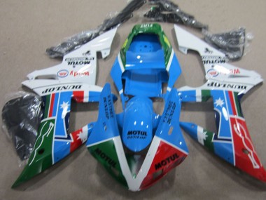 Best 2004-2005 Honda CBR1000RR Motorcycle Fairing - White Blue Red Green Motul