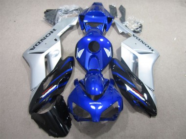 Best 2004-2005 Honda CBR1000RR Motorcycle Fairing - Silver Blue Glossy Black