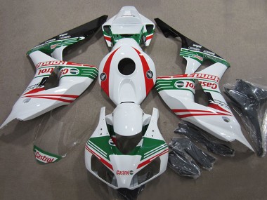 Best 2006-2007 Honda CBR1000RR Motorcycle Fairings - White Red Green Glossy Black Castrol