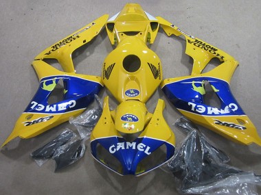 Best 2006-2007 Honda CBR1000RR Motorcycle Fairings - Yellow Blue Camel