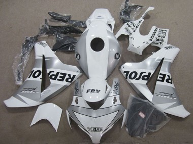Best 2008-2011 Honda CBR1000RR Motorcycle Fairing - White Silver Black Repsol