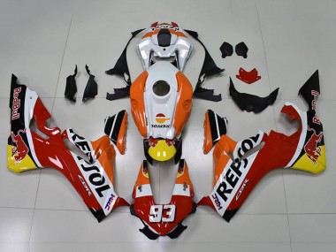 Best 2017-2023 Honda CBR1000RR Motorcycle Fairings - Orange White Red Glossy Black Repsol Red Bull 93