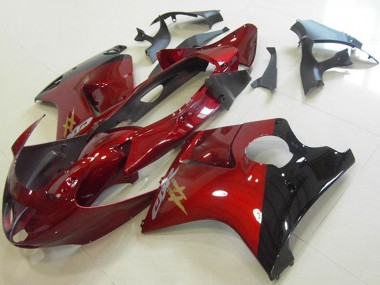 Best 1996-2007 Honda CBR1100XX Blackbird Motorcycle Fairings - Candy Red Glossy Black