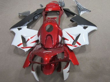 Best 2003-2004 Honda CBR600RR Motorcycle Fairings - Red White Matte Black