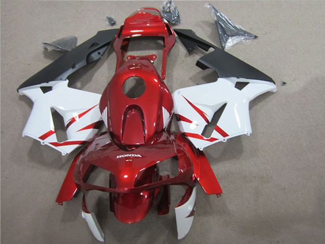 2005-2006 Honda CBR600RR Bike Fairings - Red White Black