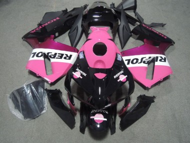Best 2005-2006 Honda CBR600RR Motorcycle Fairings - Glossy Black Pink Repsol