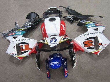 Best 2005-2006 Honda CBR600RR Motorcycle Fairings - White Red Black Blue 27