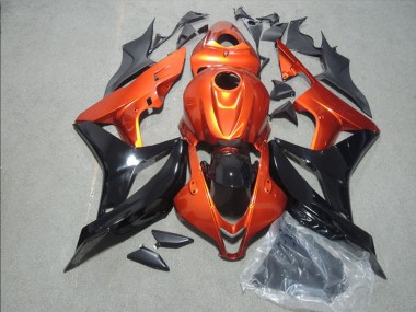 Best 2007-2008 Honda CBR600RR Motorcycle Fairings - Orange Glossy Black