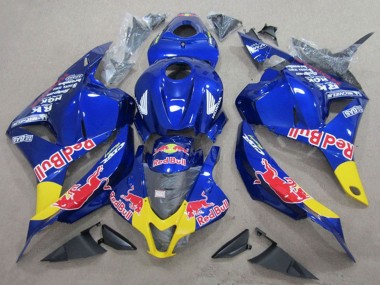 Best 2009-2012 Honda CBR600RR Motorcycle Fairings - Blue Yellow Red Bull