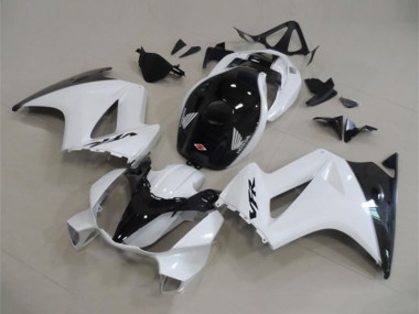 Best 2002-2013 Honda VFR 800 Motorcycle Fairings - White Glossy Black